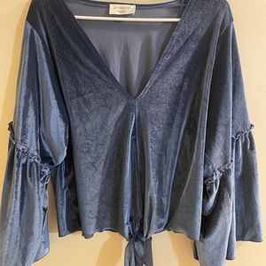 Blue Velvet Lavender Field Top